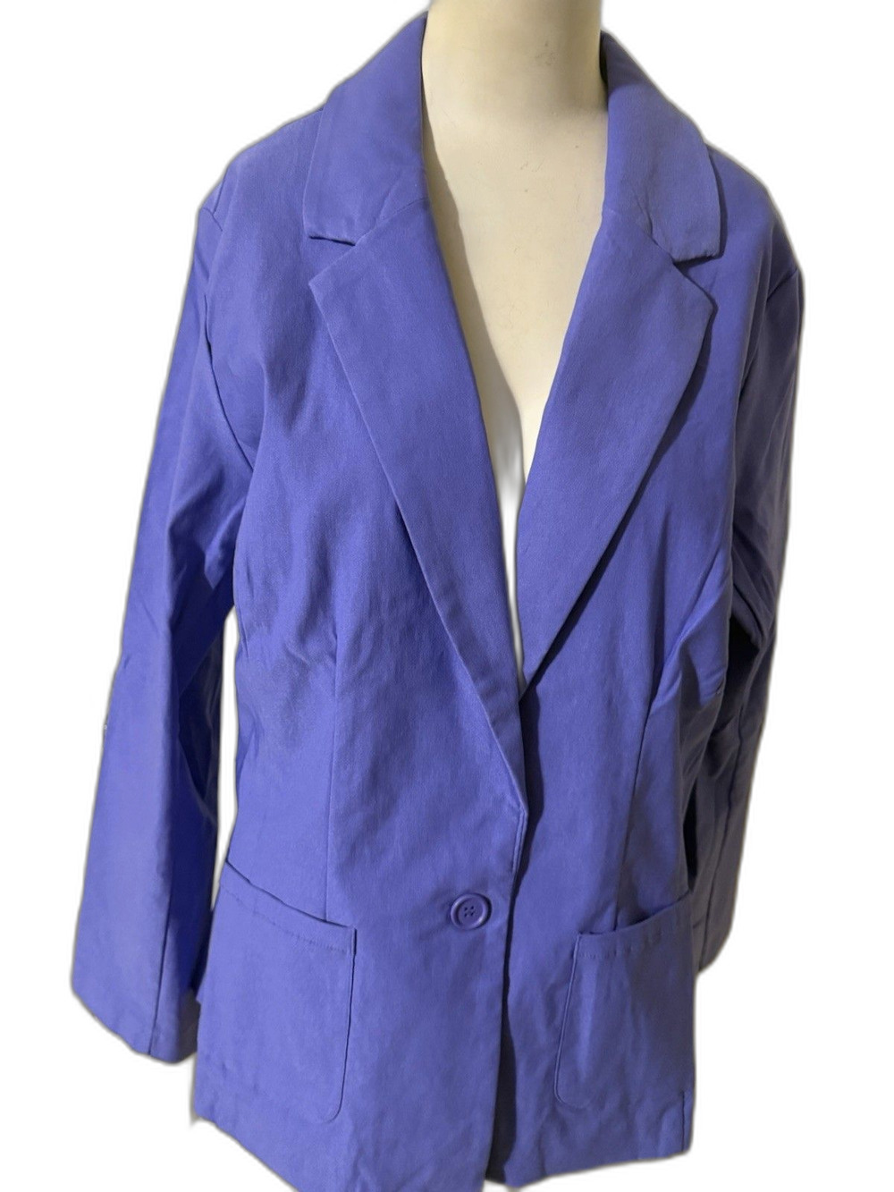 Ashley Stewart Vintage Purple Blazer Women Size 14 with Lining